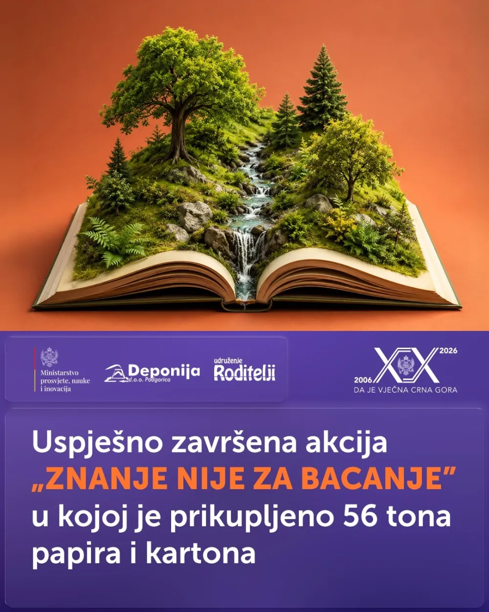 U akciji,,Znanje nije za bacanje&rdquo; prikupljeno 56 tona papira i kartona