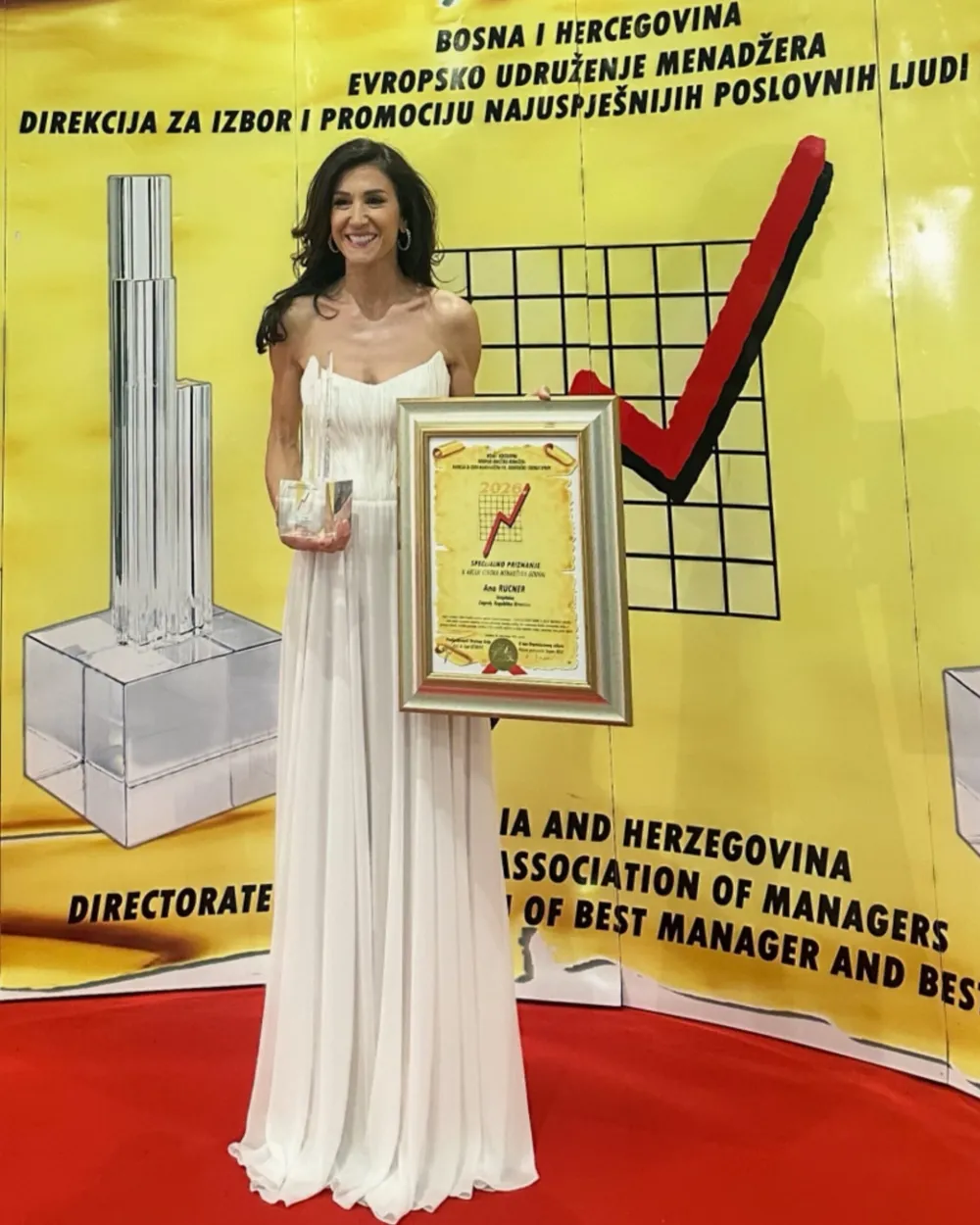 &nbsp;Ana Rucner niže uspjehe i osvaja prestižno priznanje ''Zlatna plaketa'' 