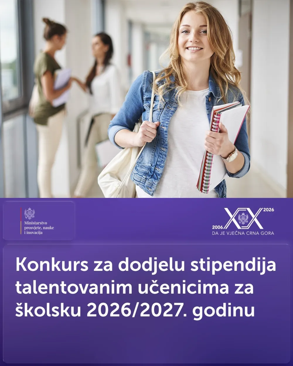 Ministarstvo prosvjete raspisalo konkurs za 150 stipendija talentovanim učenicima