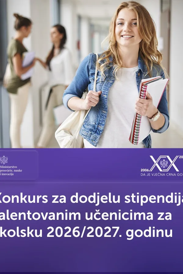 Ministarstvo prosvjete raspisalo konkurs za 150 stipendija talentovanim učenicima