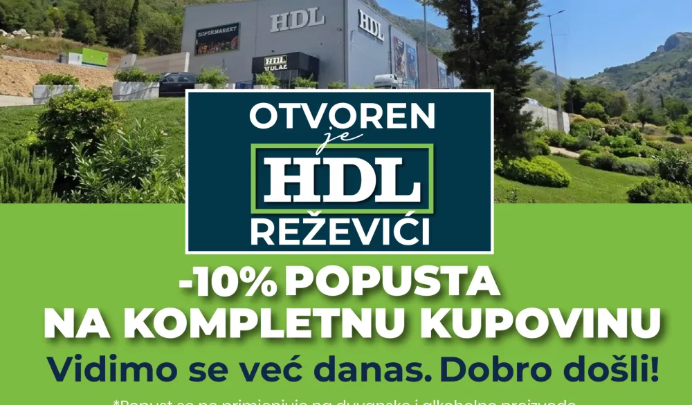 Otvoren je novi HDL hipermarket u Reževićima 