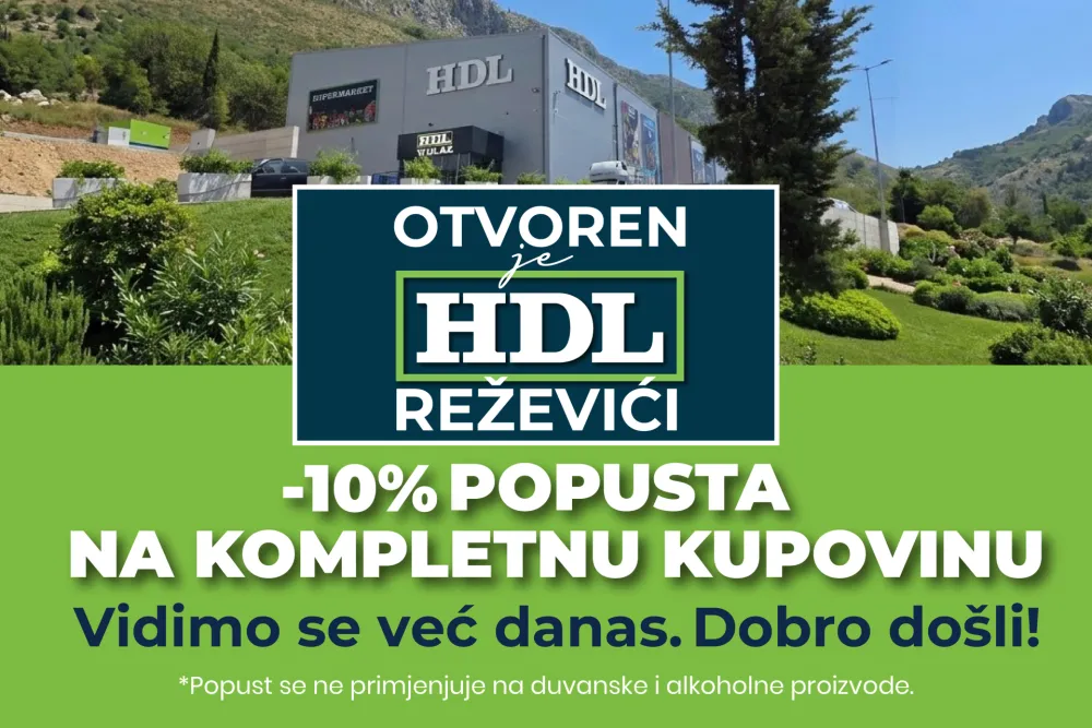 Otvoren je novi HDL hipermarket u Reževićima 