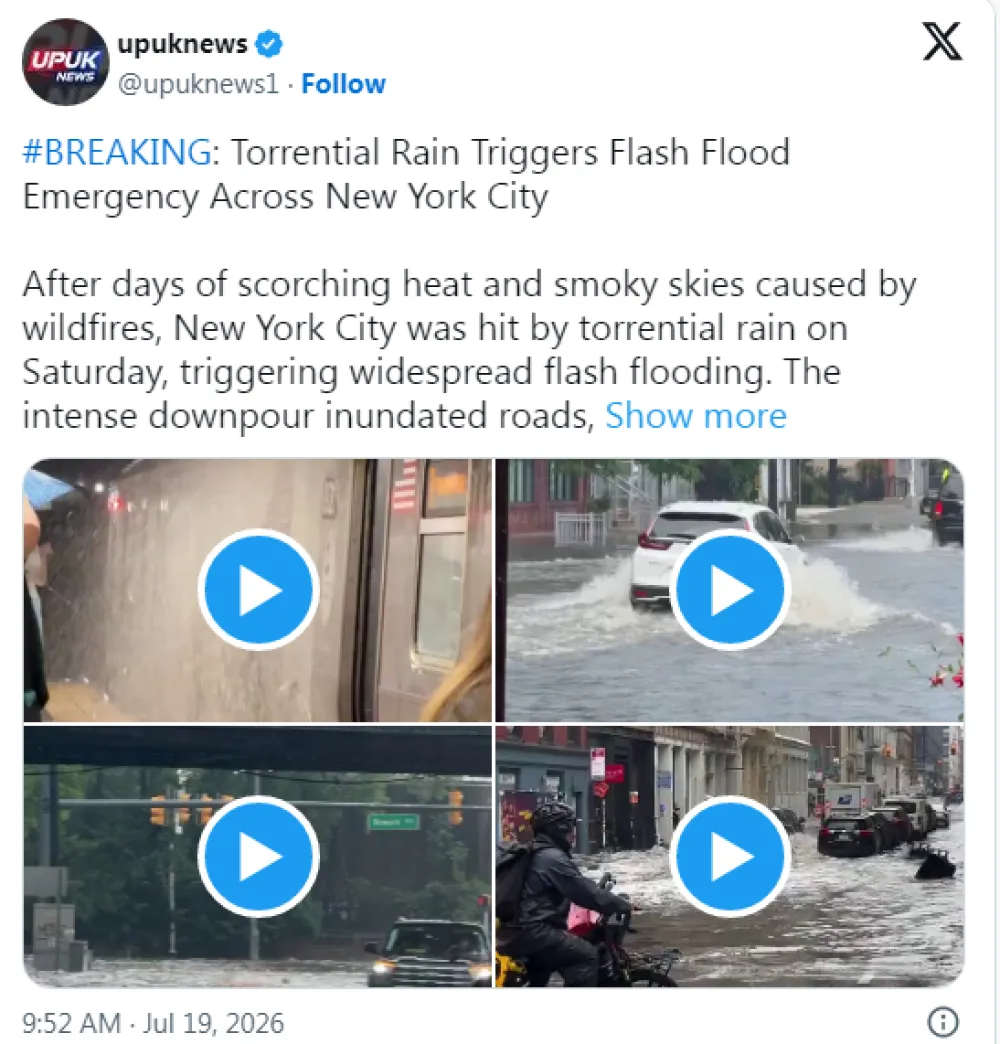 Poplave na ulicama NJujorka