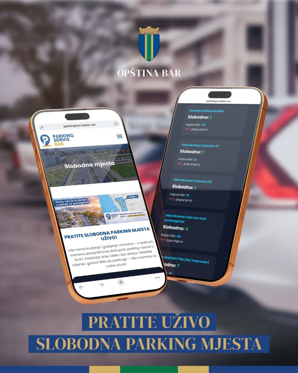 Bar uveo pametni sistem za pronalaženje slobodnih parking mjesta u realnom vremenu