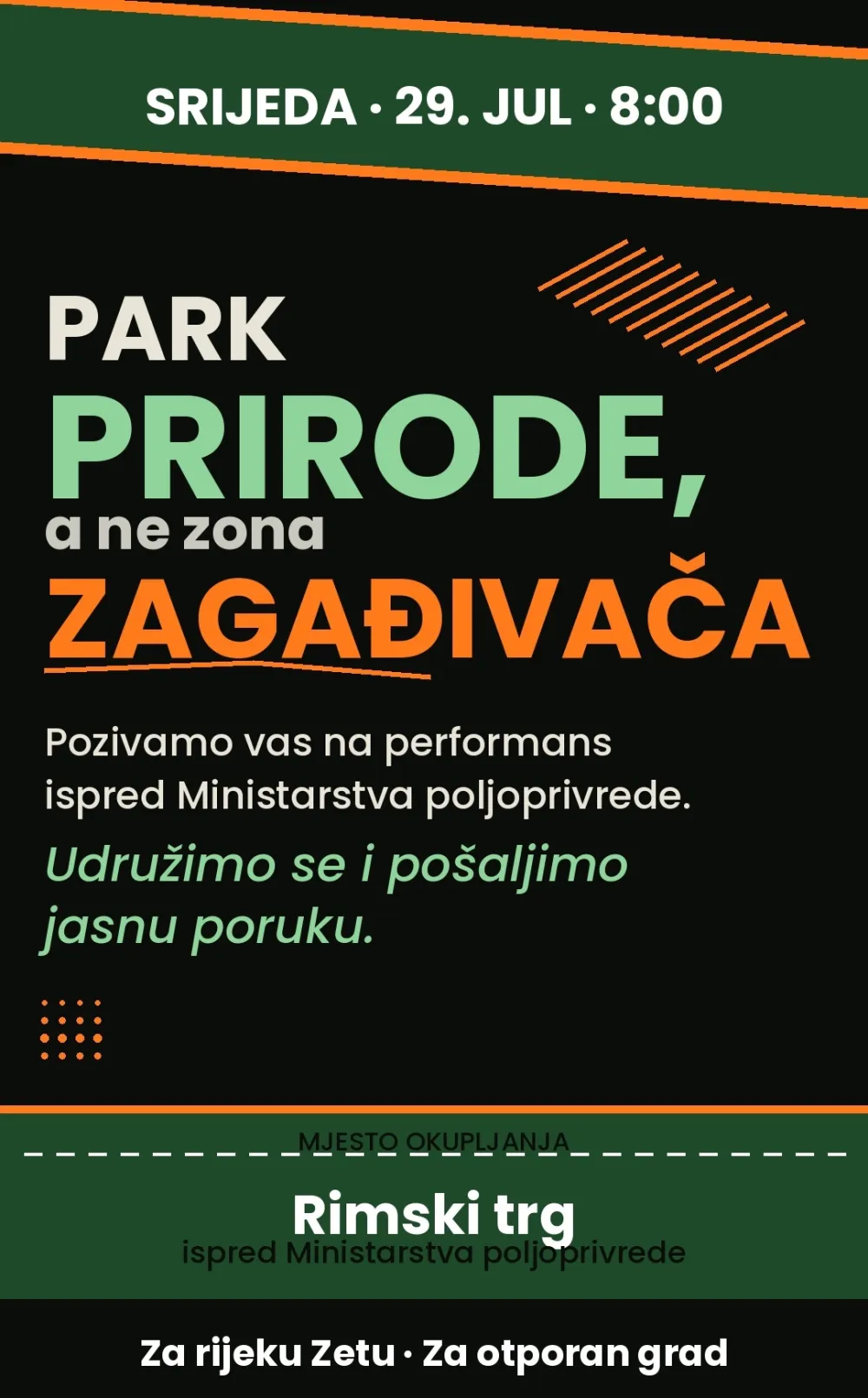 Najava protesta