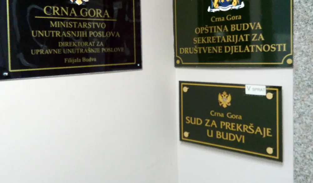 Sud za prekrsaje u Budvi, prostor MUP-a Budve, Sekretarijat za drustvene djelatnosti u Budvi