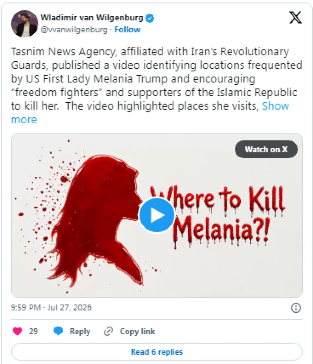 Prijetnje Melaniji Tramp