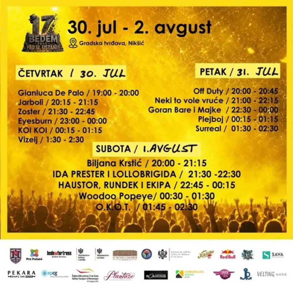 Sve je spremno za početak 17. Bedem festa