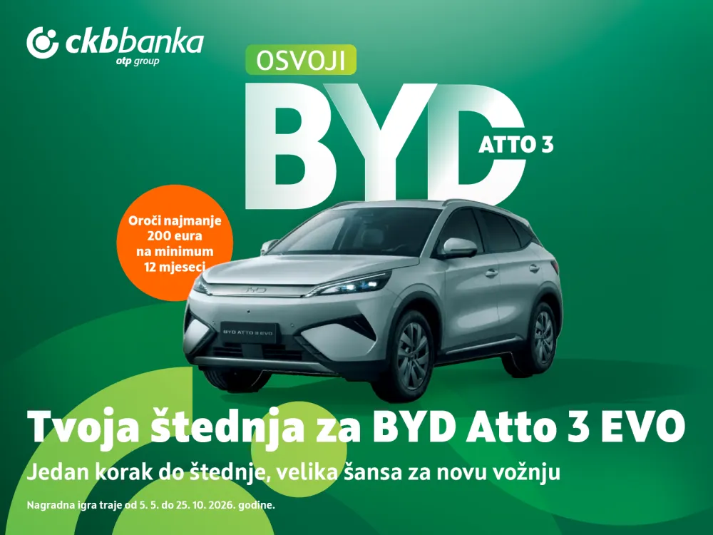 CKB nagradna igra "Svaki depozit vrijedi, &scaron;tedi i pobijedi! "