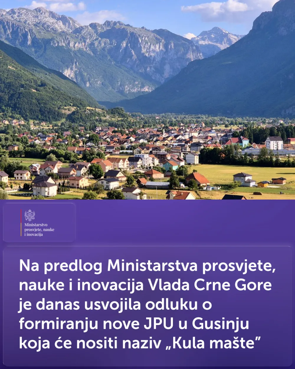 Vrtić u Gusinju