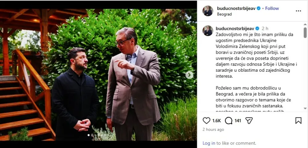 Zelenski sa Vučićem