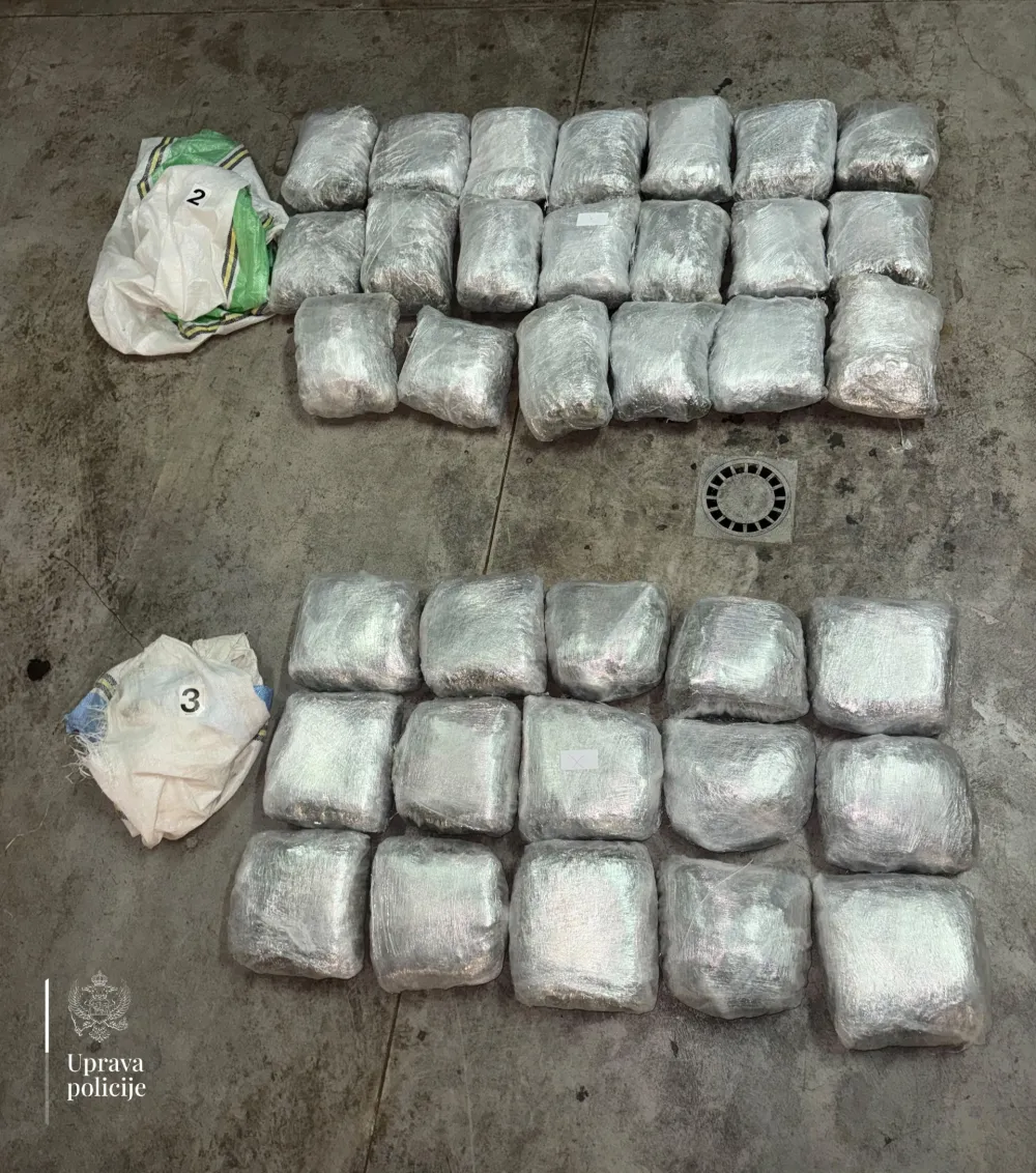 Cijevna: Zaplijenjeno 38 kilograma marihuane, uhap&scaron;ena jedna osoba iz Tuzi