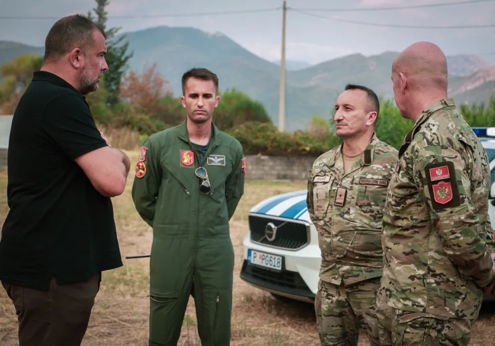 pripadnici VCG angažovani na ga&scaron;enju požara 