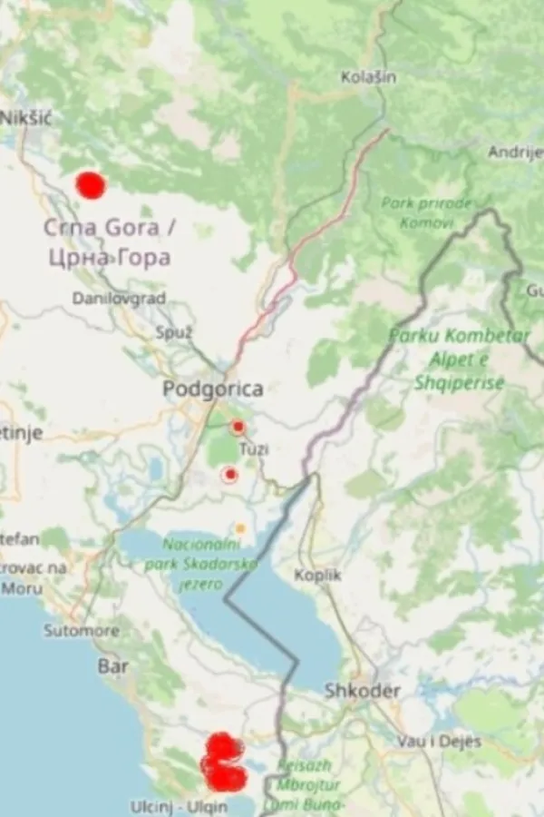 MUP: Požari u Herceg Novom, Ulcinju i Nik&scaron;iću pod kontrolom, u Baru i Sutomoru skoro uga&scaron;eni