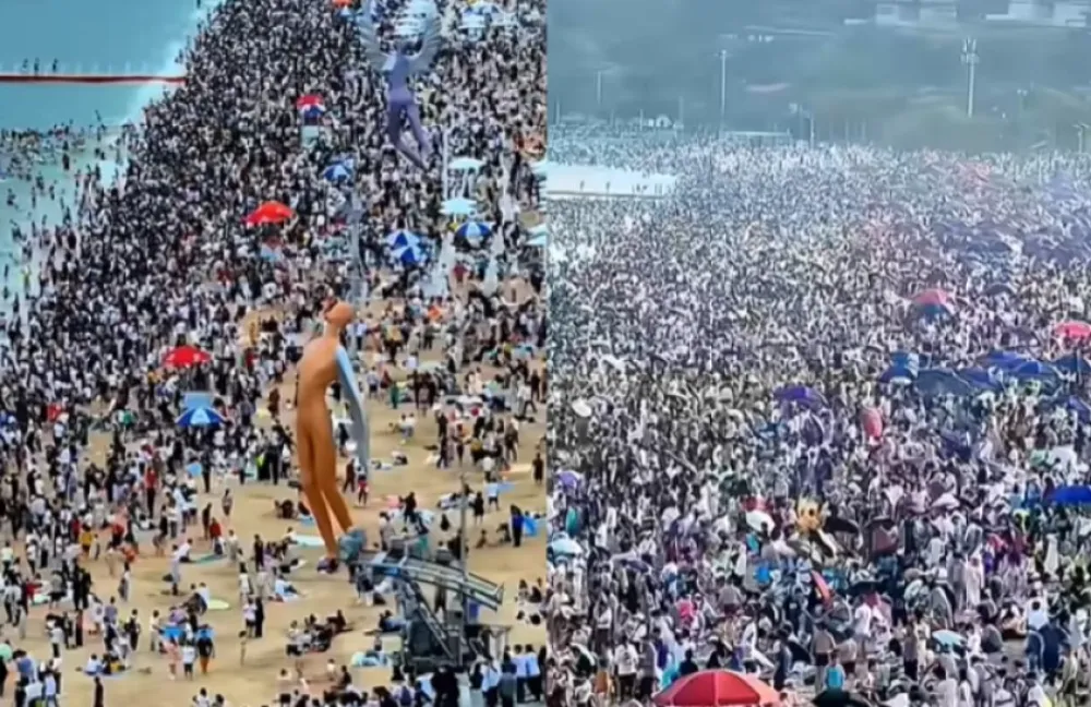 (VIDEO) Najposjećenija plaža na svijetu: Prima i do 200.000 ljudi, neki od gužve ne uspiju da dođu do mora
