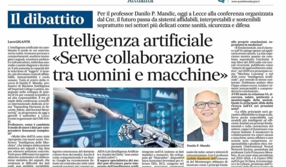 Italijanski mediji istakli doprinos Ljubi&scaron;e Stankovića razvoju vje&scaron;tačke inteligencije