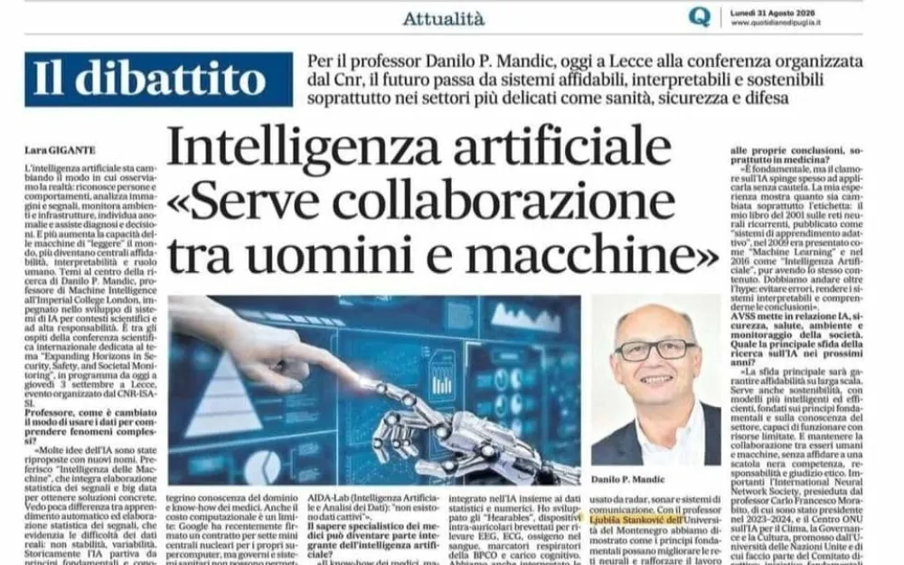 Italijanski mediji istakli doprinos Ljubi&scaron;e Stankovića razvoju vje&scaron;tačke inteligencije