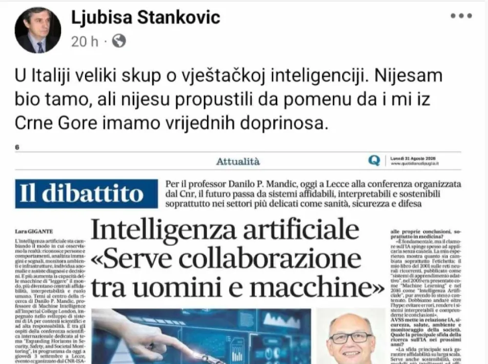 Ljubi&scaron;a STanković, objava