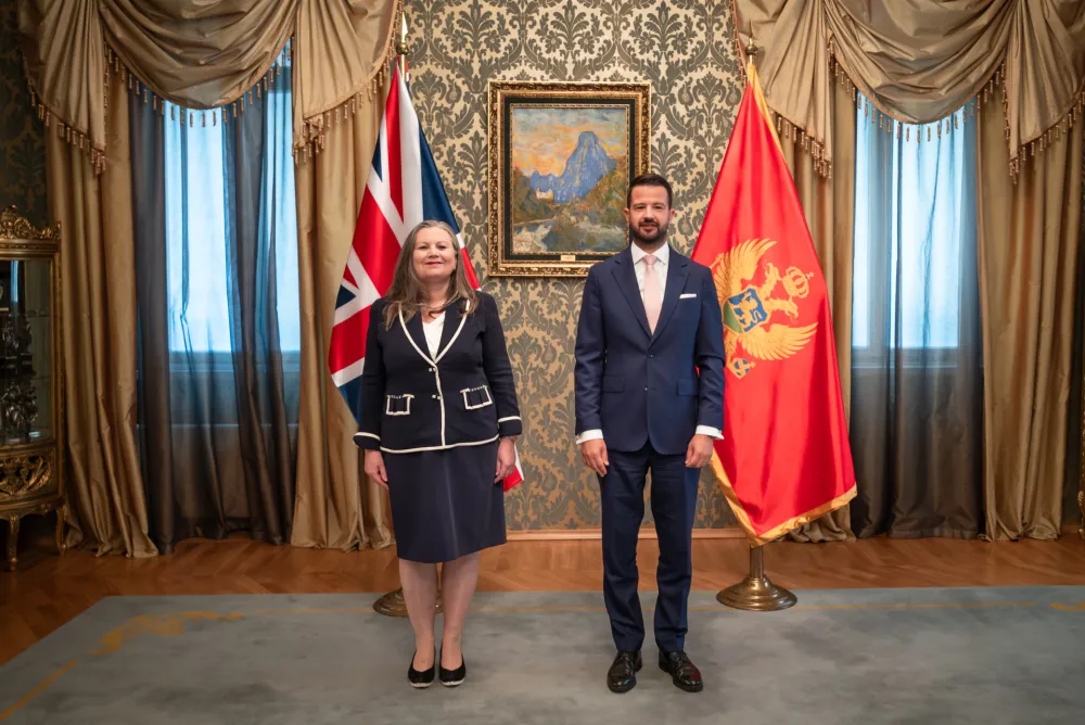 Milatović primio akreditivna pisma ambasadora Ujedinjenog Kraljevstva i Francuske