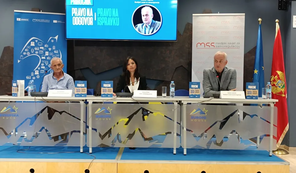 Promovisan priručnik "Pravo na odgovor i Pravo na ispravku": Između zakonske garancije i medijske prakse