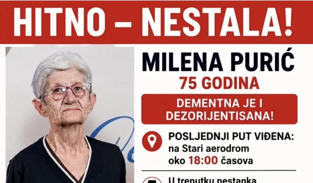 Milena Purić, nestanak