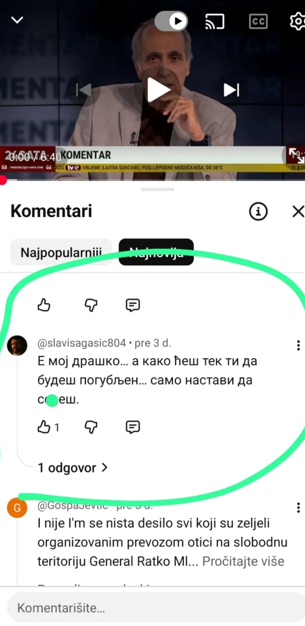 Prijetnje Đuranoviću