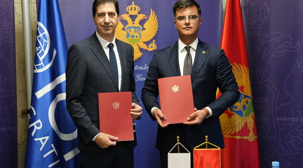 Potpisan Memorandum o razumijevanju MUP-a i IOM-a: Unapređenje saradnje u oblasti migracija i granične bezbjednosti