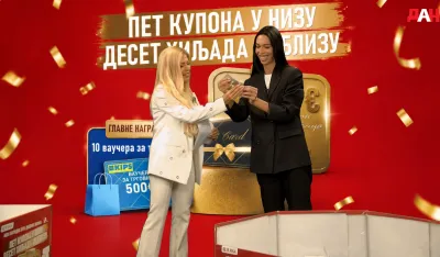 Sanda Rakočević i Ozana Popović, finalno izvlačenje nagradne igre "Pet kupona u nizu, deset hiljada je blizu"