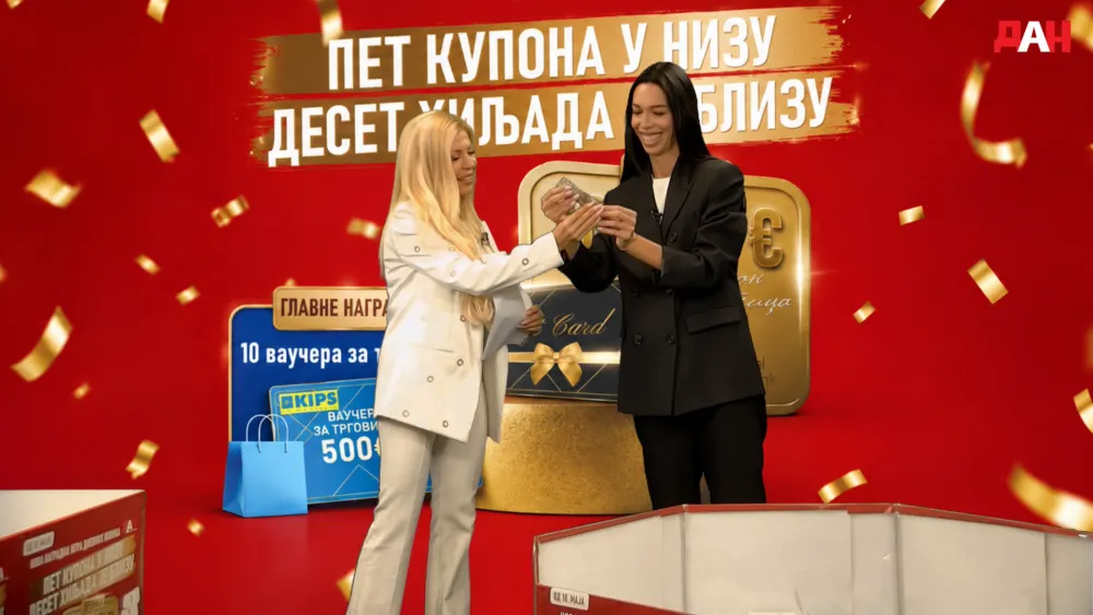 Sanda Rakočević i Ozana Popović, finalno izvlačenje nagradne igre "Pet kupona u nizu, deset hiljada je blizu"