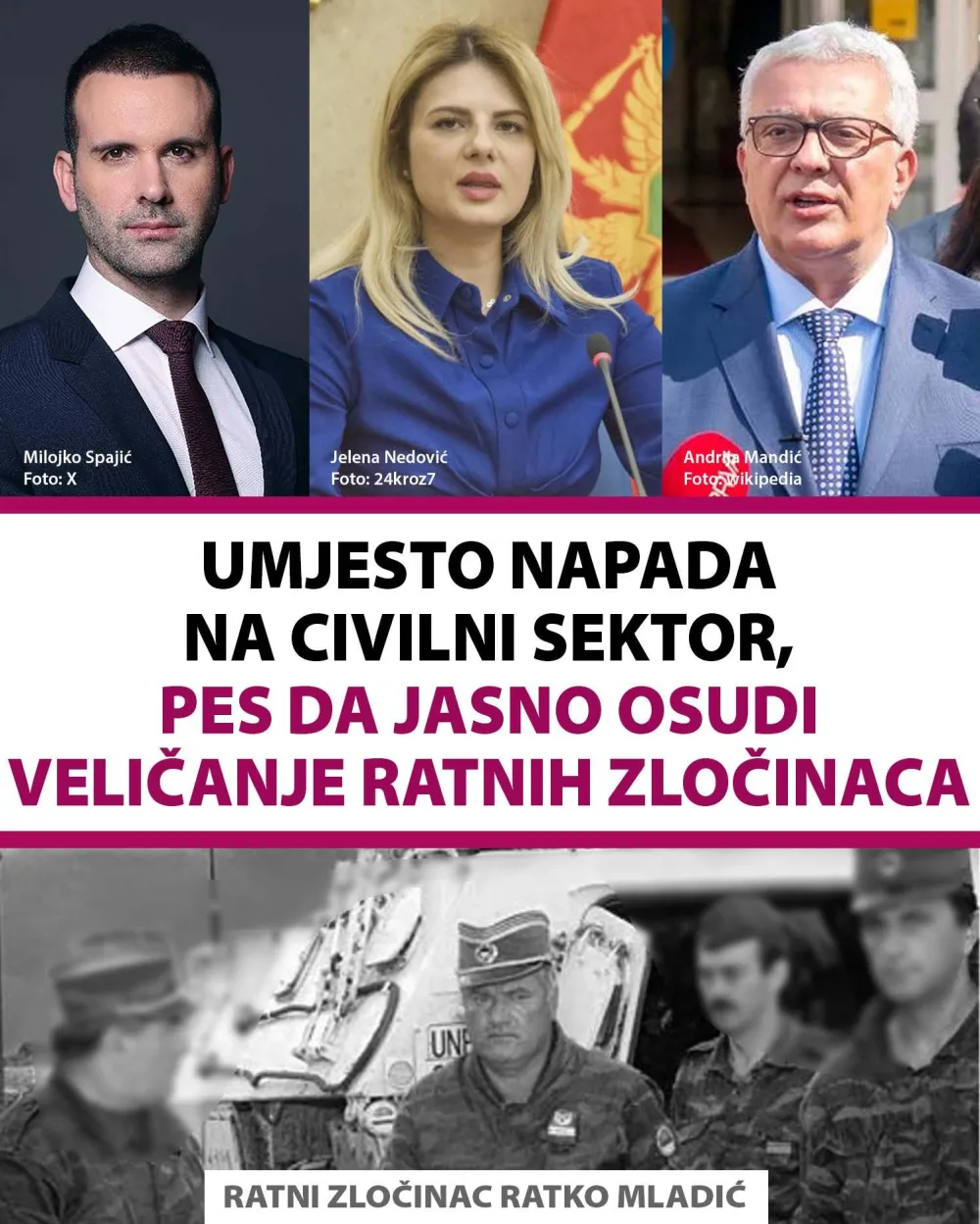 NVO poziva PES da osudi ratni zločin