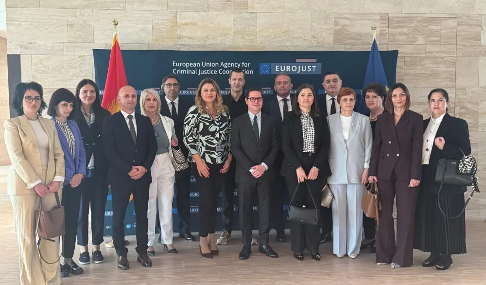 Crnogorski tužioci u posjeti Eurodžastu: Fokus na efikasniju međunarodnu saradnju u borbi protiv kriminala