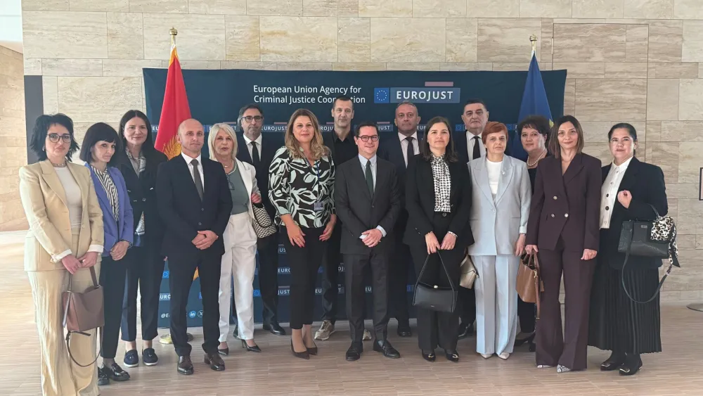 Crnogorski tužioci u posjeti Eurodžastu: Fokus na efikasniju međunarodnu saradnju u borbi protiv kriminala